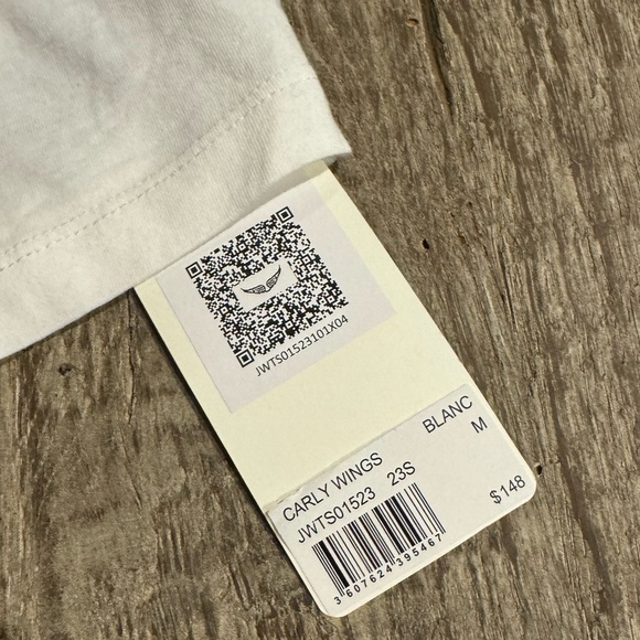 Zadig & Voltaire Carly Wings Crop Tee Shirt. - Picture 5 of 8